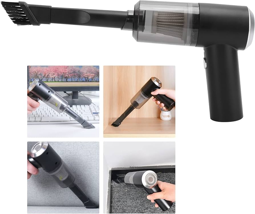 🚗✨ 3-in-1 Portable Vacuum Cleaner, Duster & Air Pump – Wireless Handheld for Car & Home