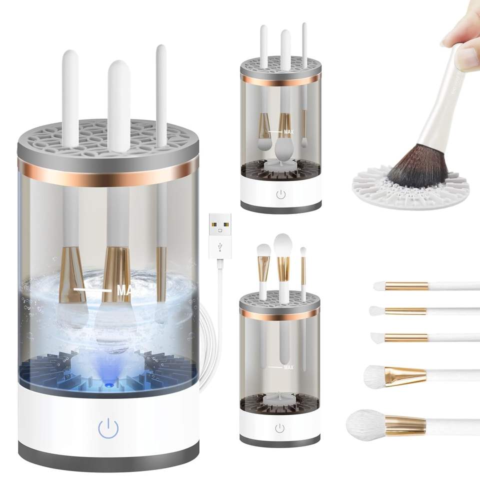 Electric Makeup Brush Cleaner & Dryer β Automatic USB Spinner for Fast Deep Cleaning
