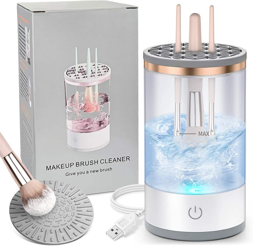 Electric Makeup Brush Cleaner & Dryer โ Automatic USB Spinner for Fast Deep Cleaning