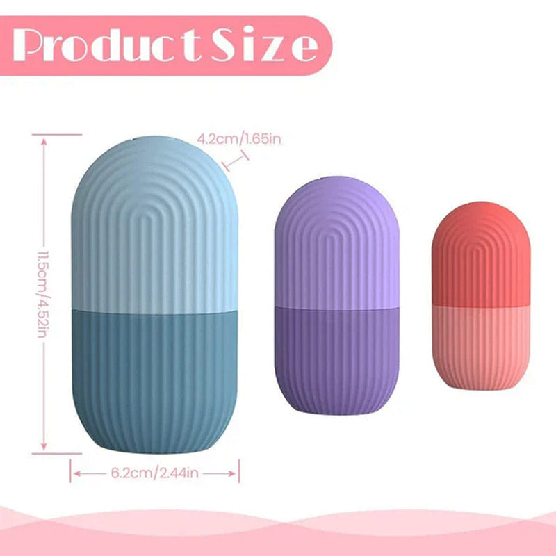 ❄️ Silicone Face Ice Roller – Skin Tightening & Puffiness Relief 🌸