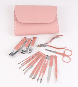 💅 16pcs Professional Manicure Pedicure Grooming Kit – Stainless Steel Nail Clipper & Care Set