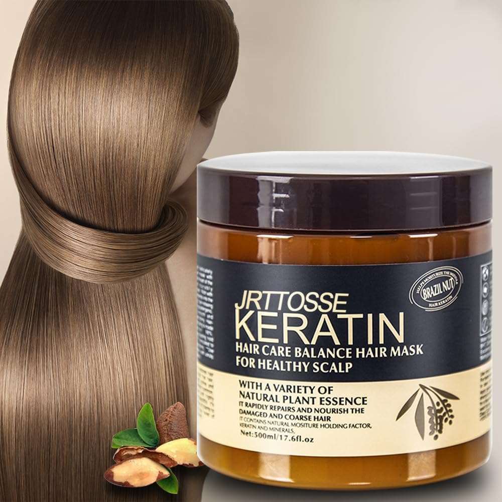 ✨ Keratin Hair Care Smooth Creamy Hair Treatment Mask – 1000ml Deep Repair ✨