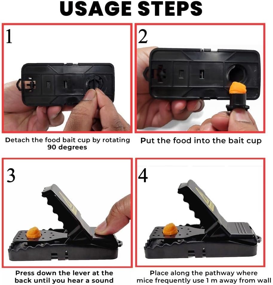 🐭 Heavy Duty Plastic Mouse Trap – Reusable, Safe & Effective