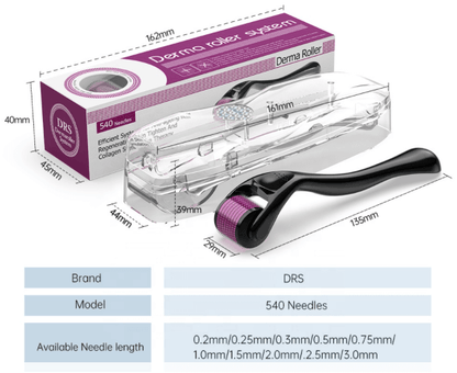 ✨ Original Derma Roller with Hard Acrylic Box – Skin Rejuvenation & Hair Growth
