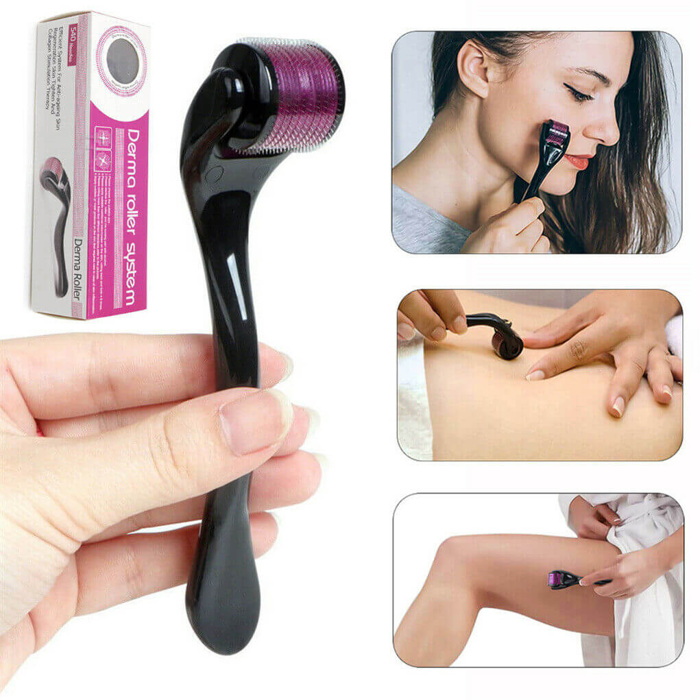 ✨ Original Derma Roller with Hard Acrylic Box – Skin Rejuvenation & Hair Growth