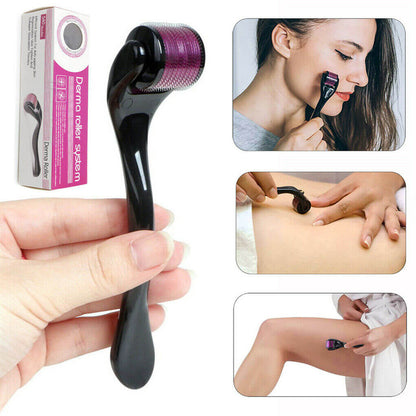 ✨ Original Derma Roller with Hard Acrylic Box – Skin Rejuvenation & Hair Growth
