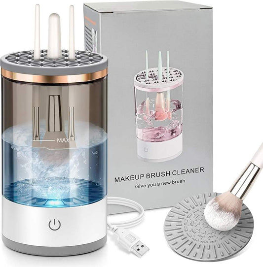 Electric Makeup Brush Cleaner & Dryer – Automatic USB Spinner for Fast Deep Cleaning