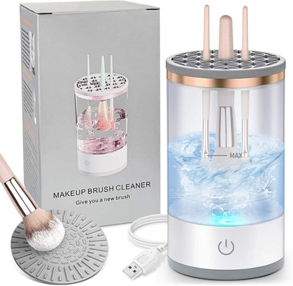Electric Makeup Brush Cleaner & Dryer – Automatic USB Spinner for Fast Deep Cleaning