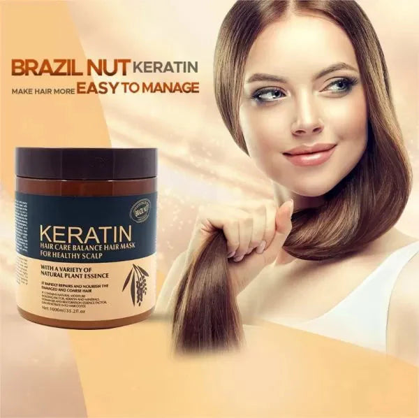 ✨ Keratin Hair Care Smooth Creamy Hair Treatment Mask – 1000ml Deep Repair ✨