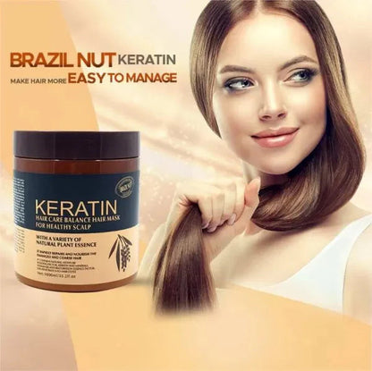 ✨ Keratin Hair Care Smooth Creamy Hair Treatment Mask – 1000ml Deep Repair ✨
