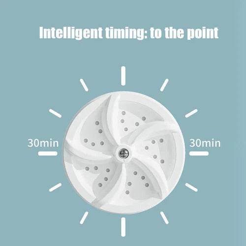 Mini Smart Portable Ultrasonic Turbine Washing Machine – Compact Electric Washer for Clothes, Towels & More