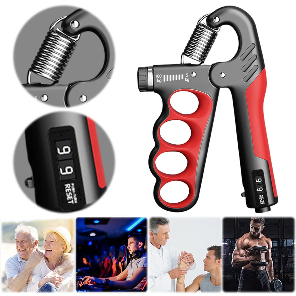 💪 5-100KG Adjustable Grip Strength Trainer – Hand Grip Strengthener for Workout & Rehab